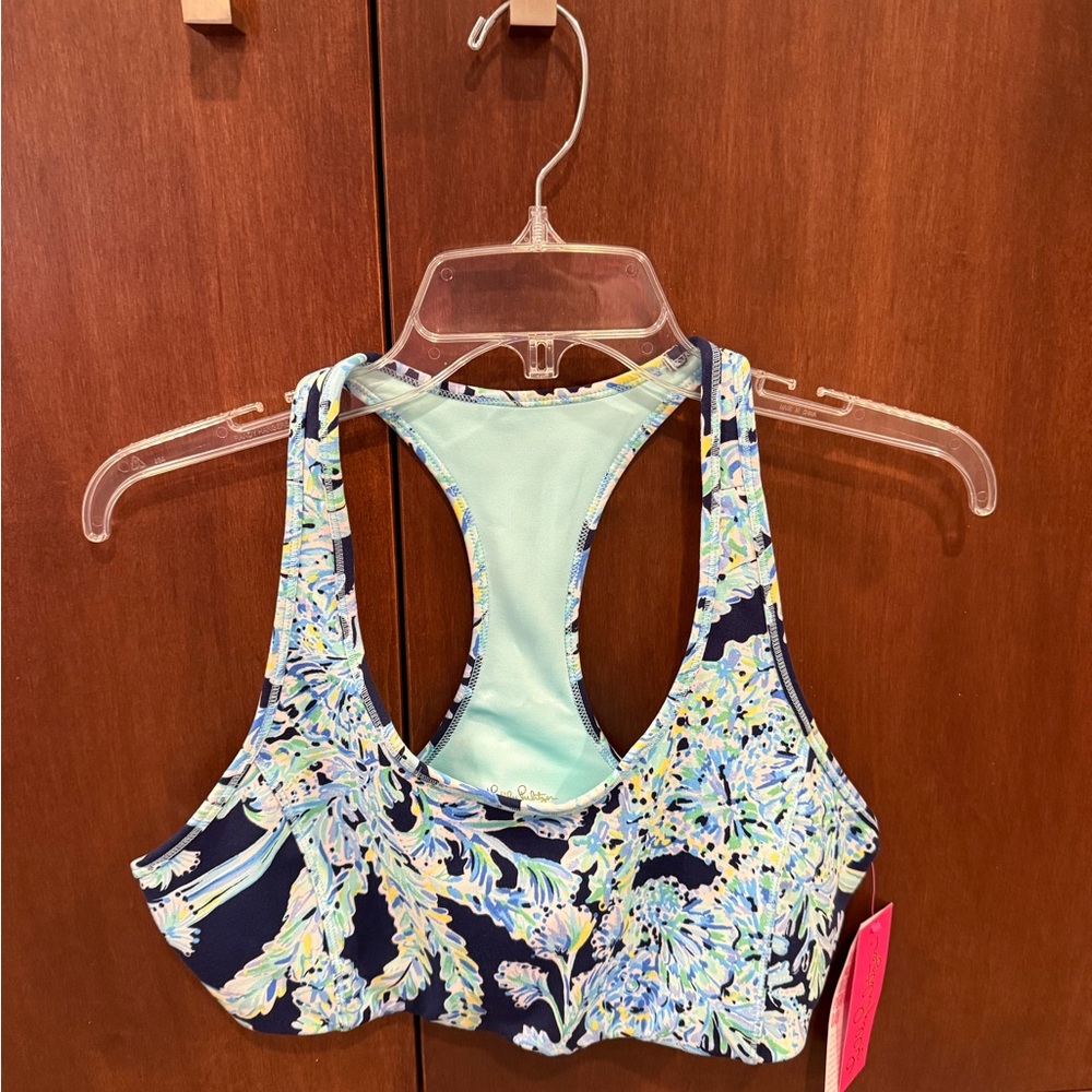 Lilly Pulitzer Colorful Floral Sports Bra - NWT, Size Large